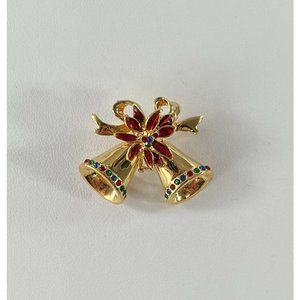 Premier Designs Jewelry - Vintage Christmas Bells Pendant / Pin / Brooch